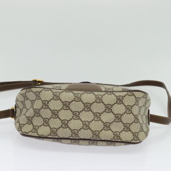 GUCCI GG Supreme Web Sherry Line Bag Pvc Beige Gold 89 02 032 - Picture 9 of 16